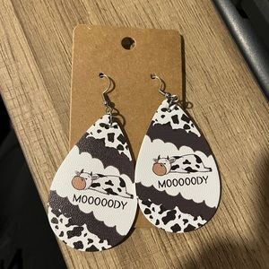 Handmade Earrings! Two pairs of cow earrings and one pair of horseshoe earrings.